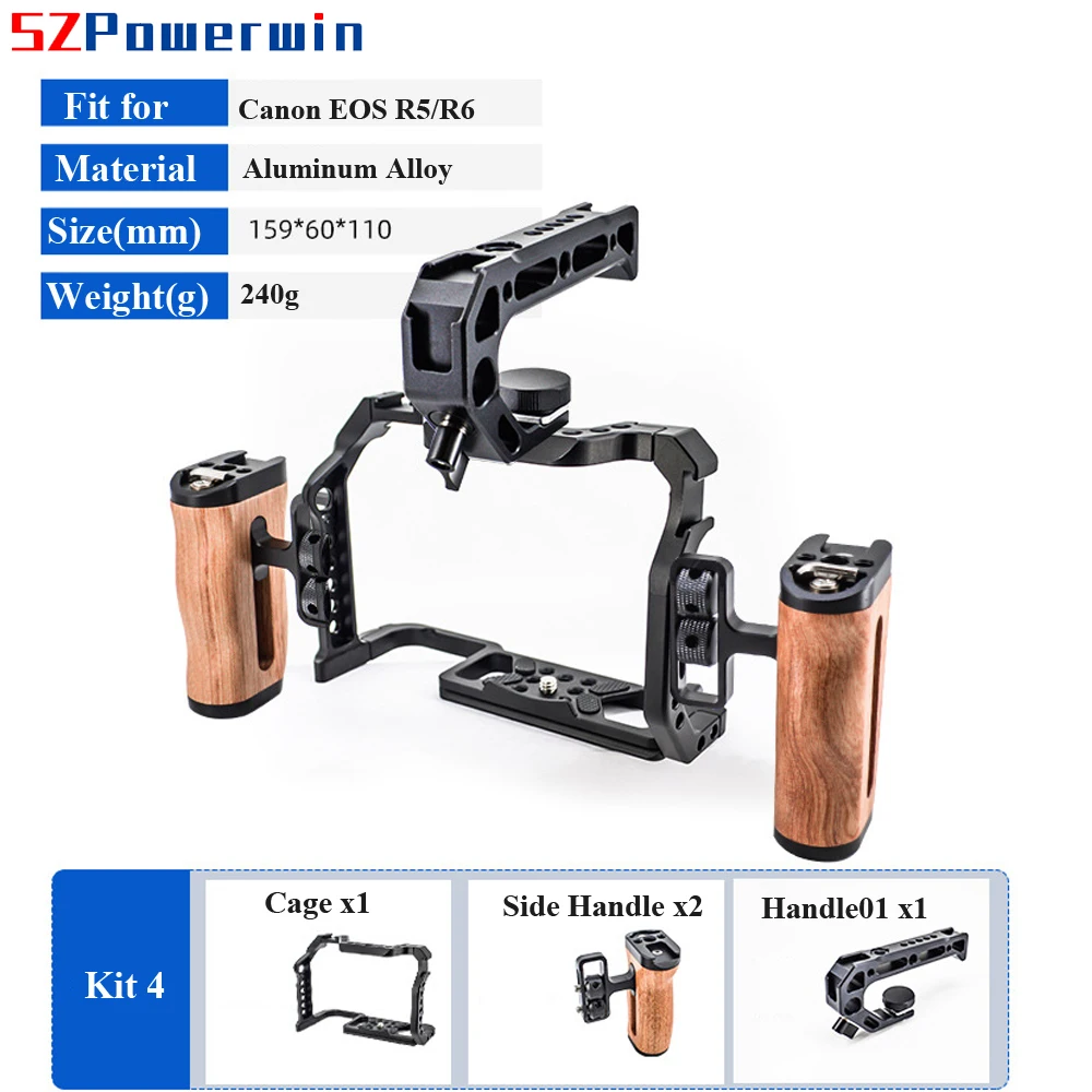 Camera Cage Rig - Powerwin para Canon EOS R5 R6,
