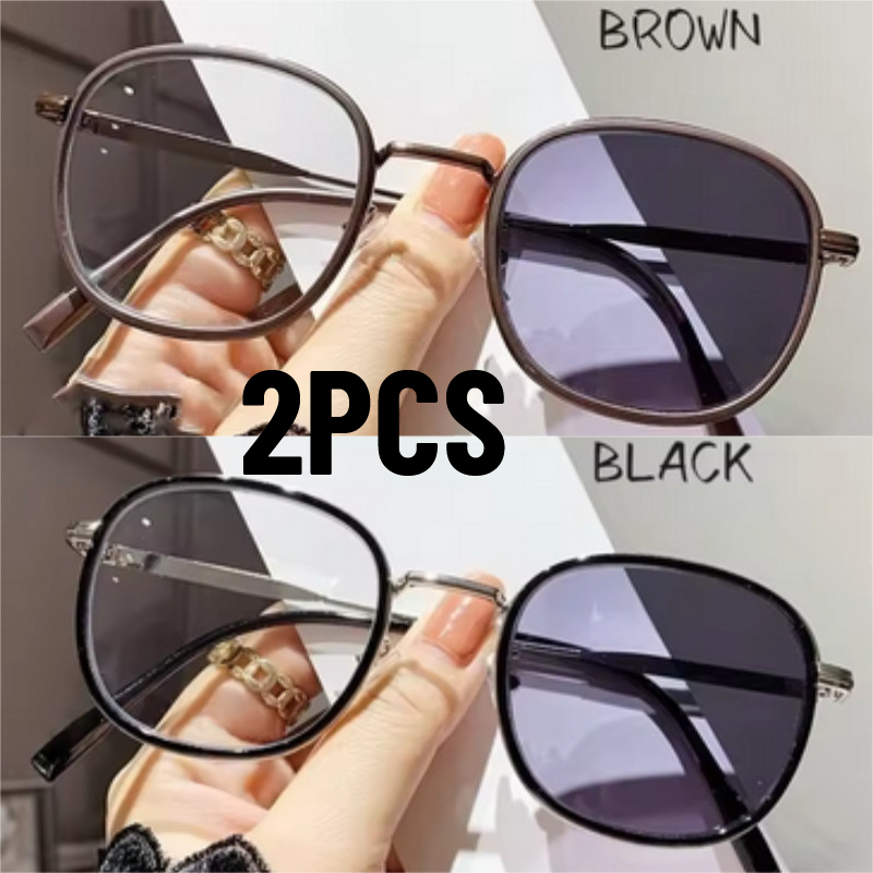 Photography Of A Man - 2 Pares de Gafas Retro Cuadradas