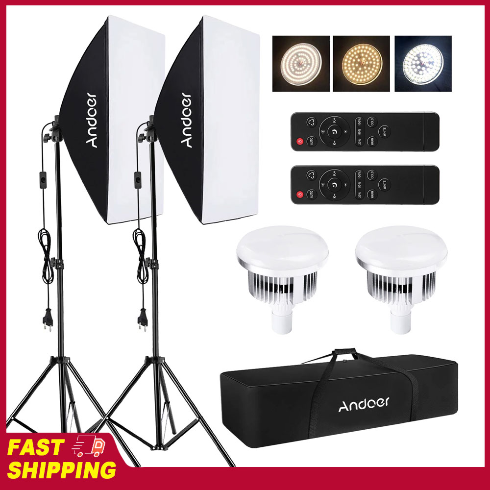 Photography Treatment - Kit de Iluminación Softbox Andoer para