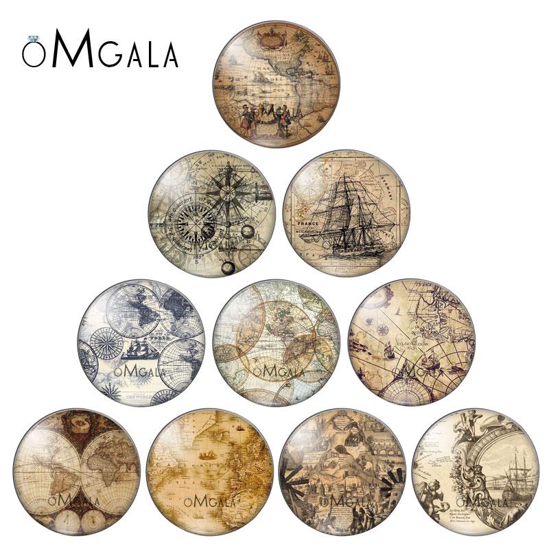 Photography History - Mapas del mundo de navegación Vintage,