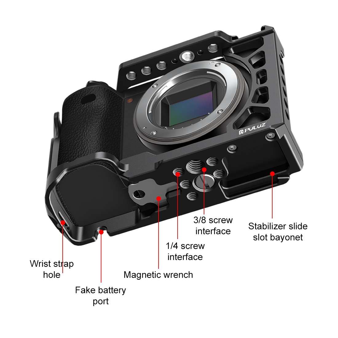PULUZ-plataforma estabilizador - Camera Cage Rig reseña y precio