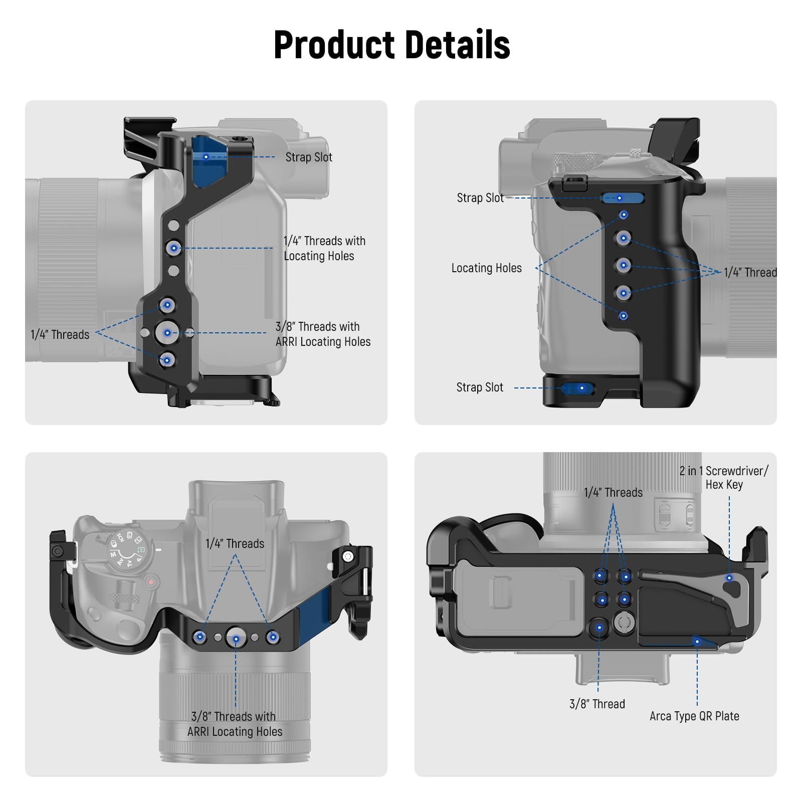 Jaula de cámara NEEWER R50 Com - Camera Cage Rig reseña y precio