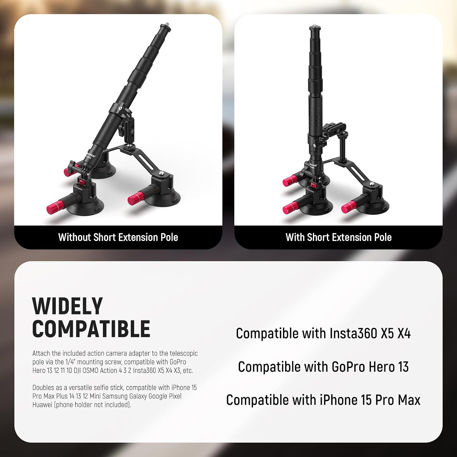 Soporte para Coche con Triple  - Insta360 Camera X4 reseña y precio