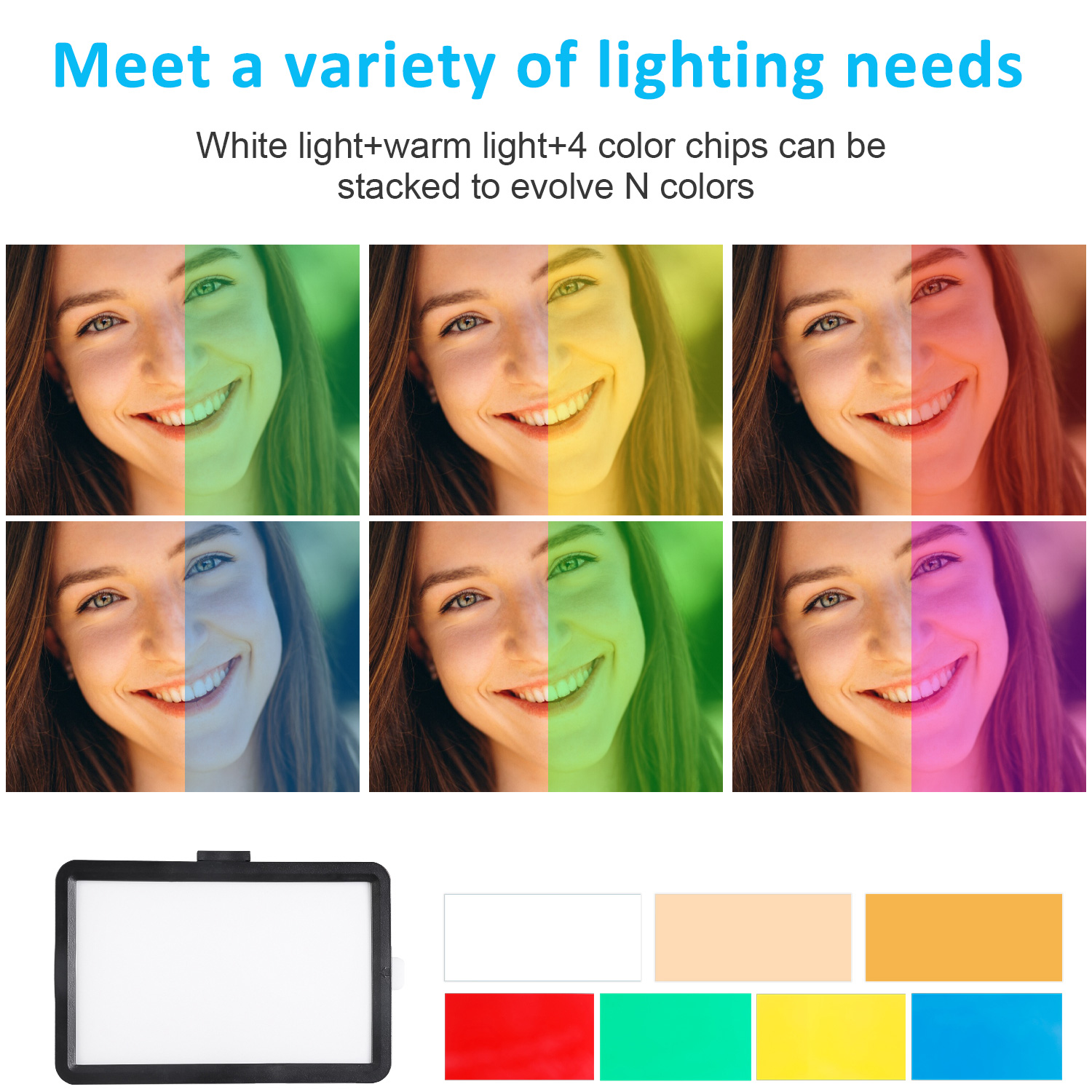 Luz LED Cuadrada de 8 Pulgadas - Photography Zooming reseña y precio