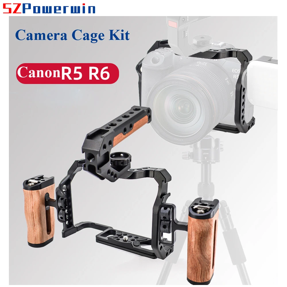 Powerwin para Canon EOS R5 R6, - Camera Cage Rig reseña y precio