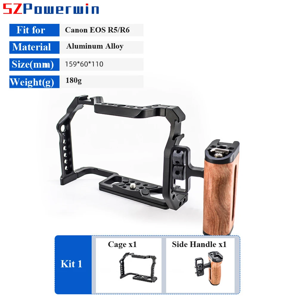 Powerwin para Canon EOS R5 R6, - Camera Cage Rig reseña y precio