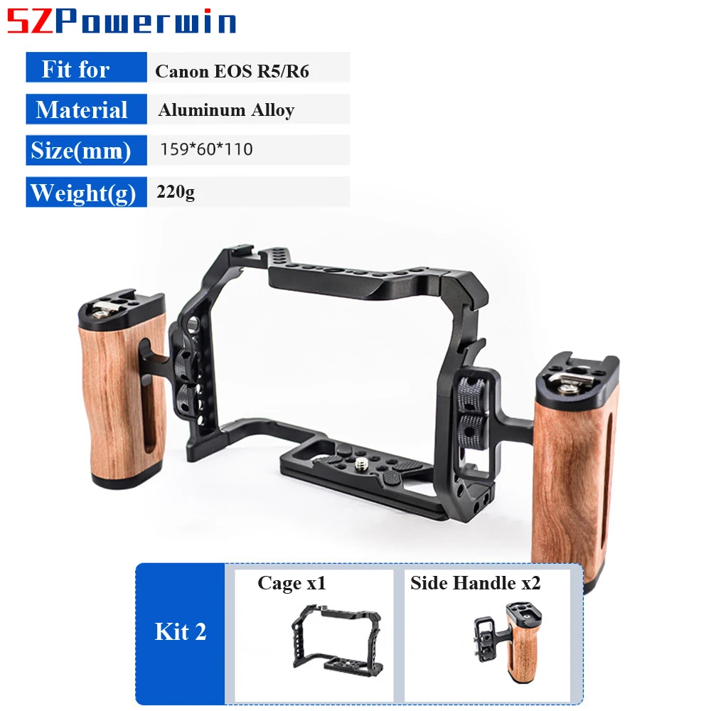Powerwin para Canon EOS R5 R6, - Camera Cage Rig reseña y precio